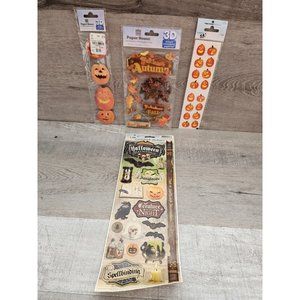 Scrapbooking 3D Stickers Halloween Fall Pumpkin Autumn Leaves RETIRED - NEW #35